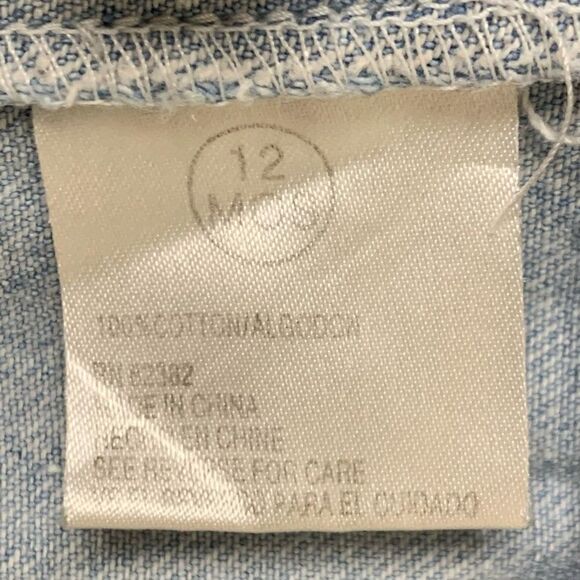 Rare 12 Months Unisex Embroidered Patch Denim Overall Pants - Picture 7 of 9